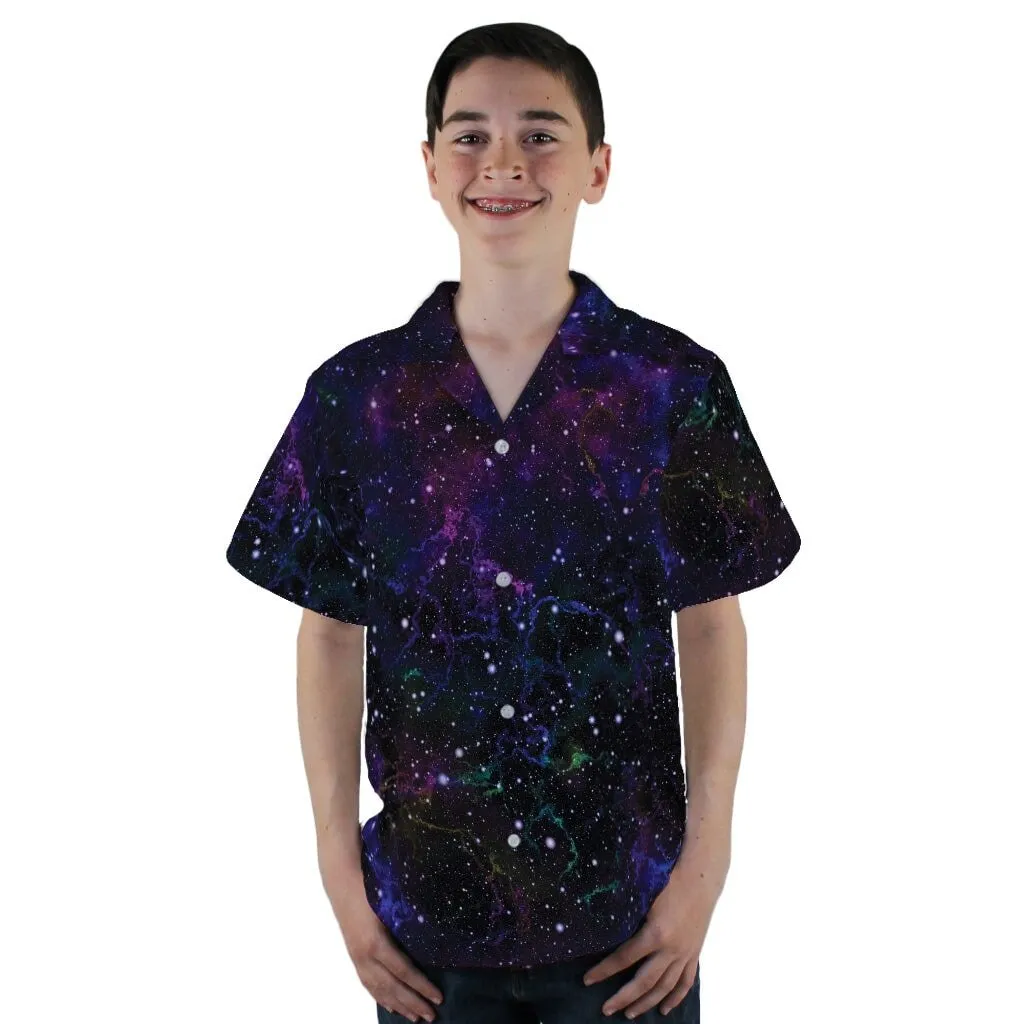 Beautiful Nebula Outer Space Youth Hawaiian Shirt