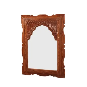 Beautifully carved flower pattern Teak Mirror Frame