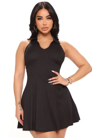 Becca Fit And Flare Mini Dress - Black