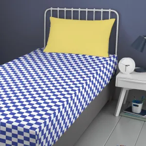 Beckett Stripe 25cm Fitted Bed Sheet by Bedlam in Multi Single