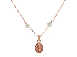 BecKids Miraculous Medal Madonna Pendant Necklace