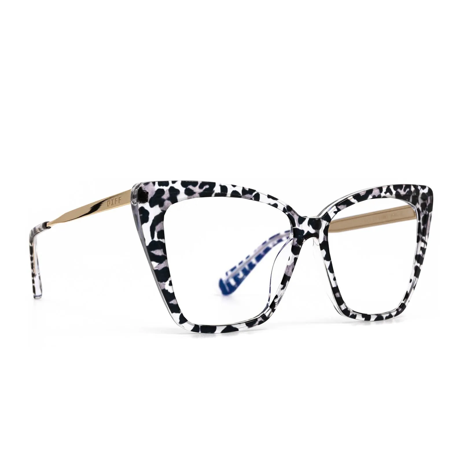 BECKY II - CLEAR LEOPARD   PRESCRIPTION GLASSES