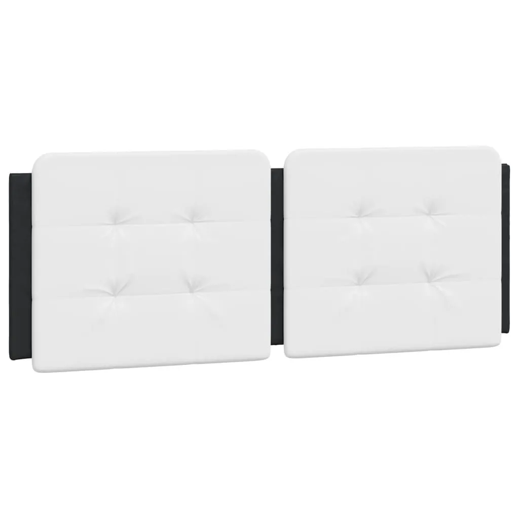 Bed Frame with Headboard Black and White 140x190 cm Faux Leather