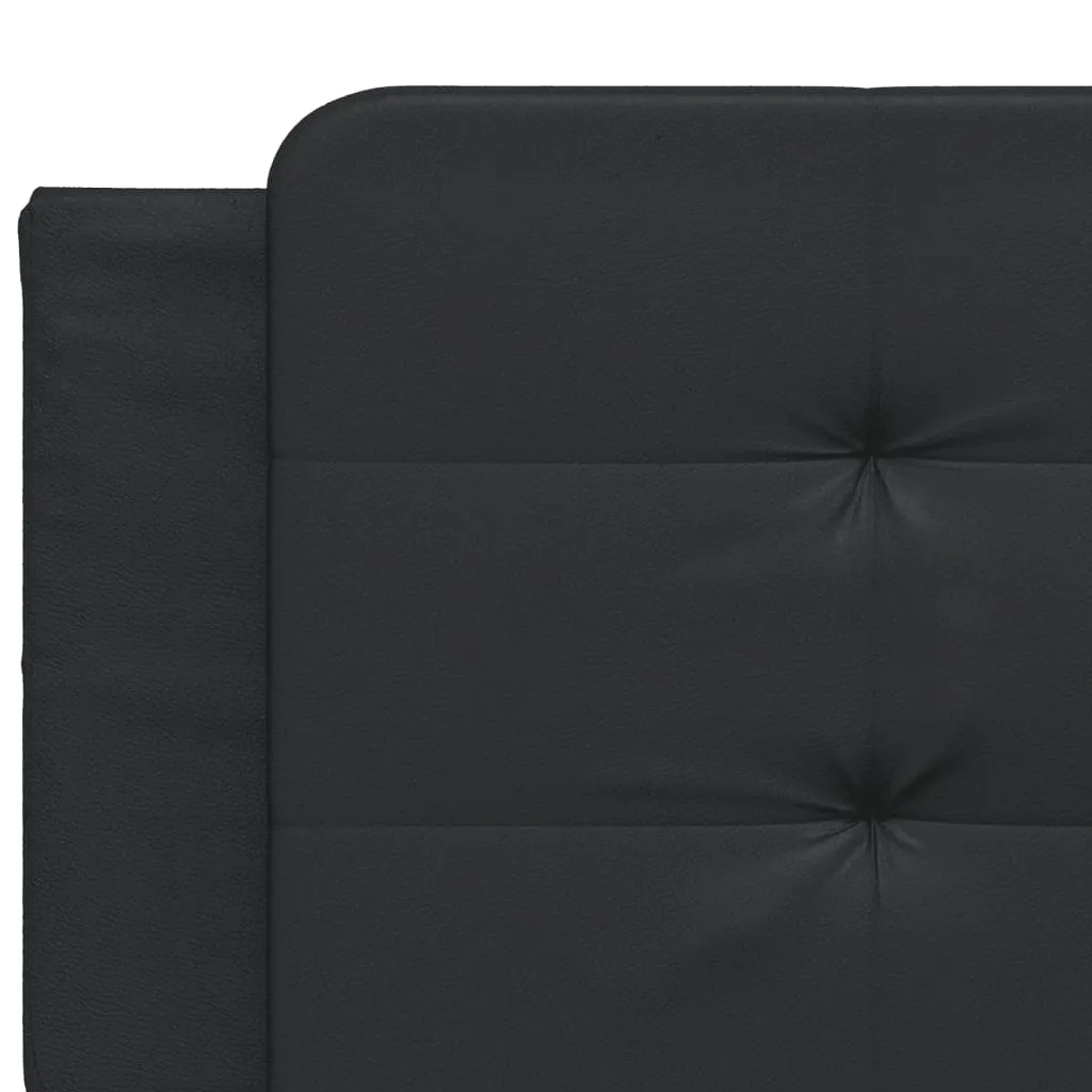 Bed Frame without Mattress Black 200x200 cm Faux Leather