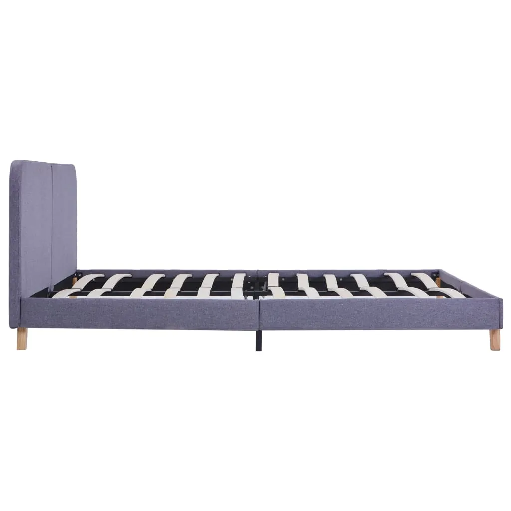 Bed Frame without Mattress Light Grey Fabric 150x200 cm King Size