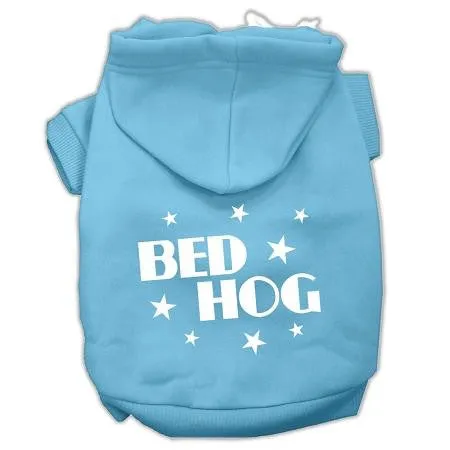 Bed Hog Screen Printed Pet Hoodies Baby Blue Size Lg (14)