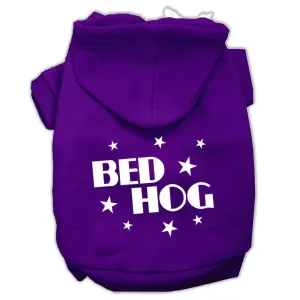 Bed Hog Screen Printed Pet Hoodies Purple Size Med (12)