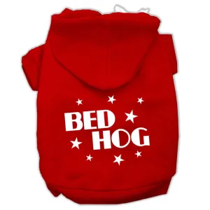 Bed Hog Screen Printed Pet Hoodies Red Size Lg (14)