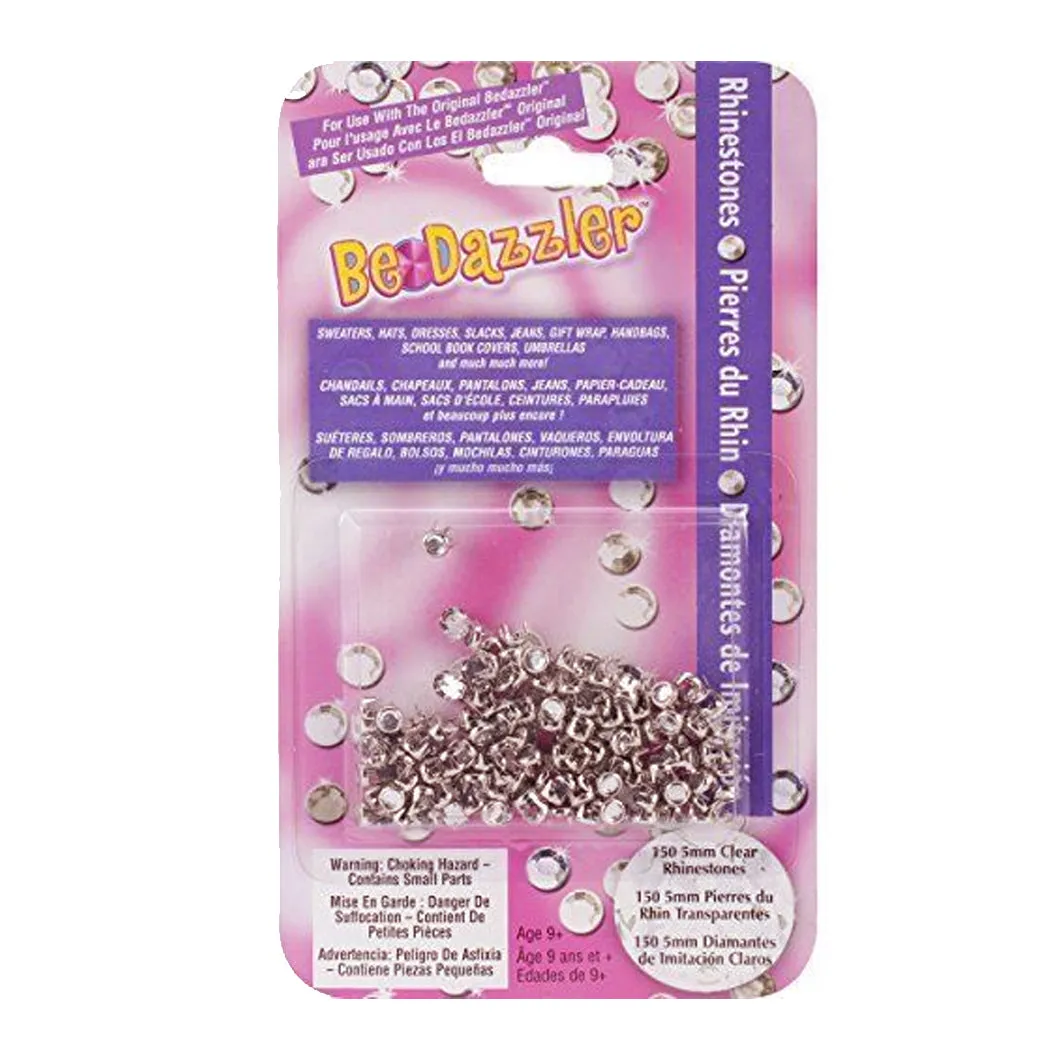 BeDazzler Clear Rhinestone Pack – 150 Pieces for Shimmering Creativity