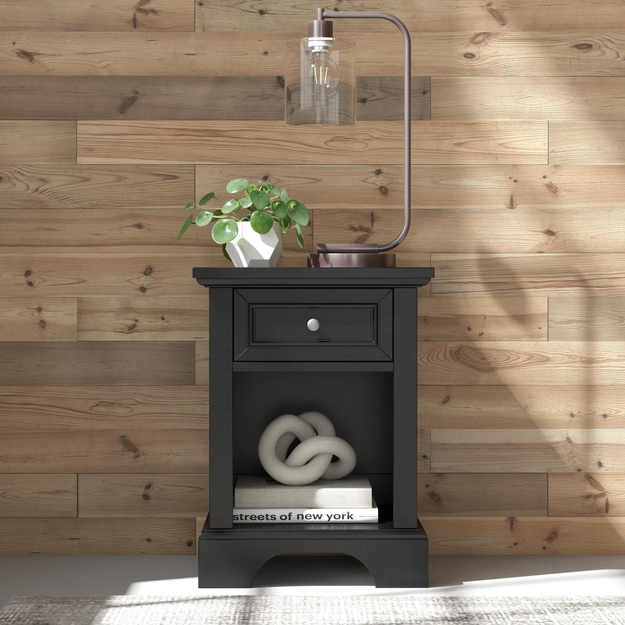 Bedford Black Nightstand