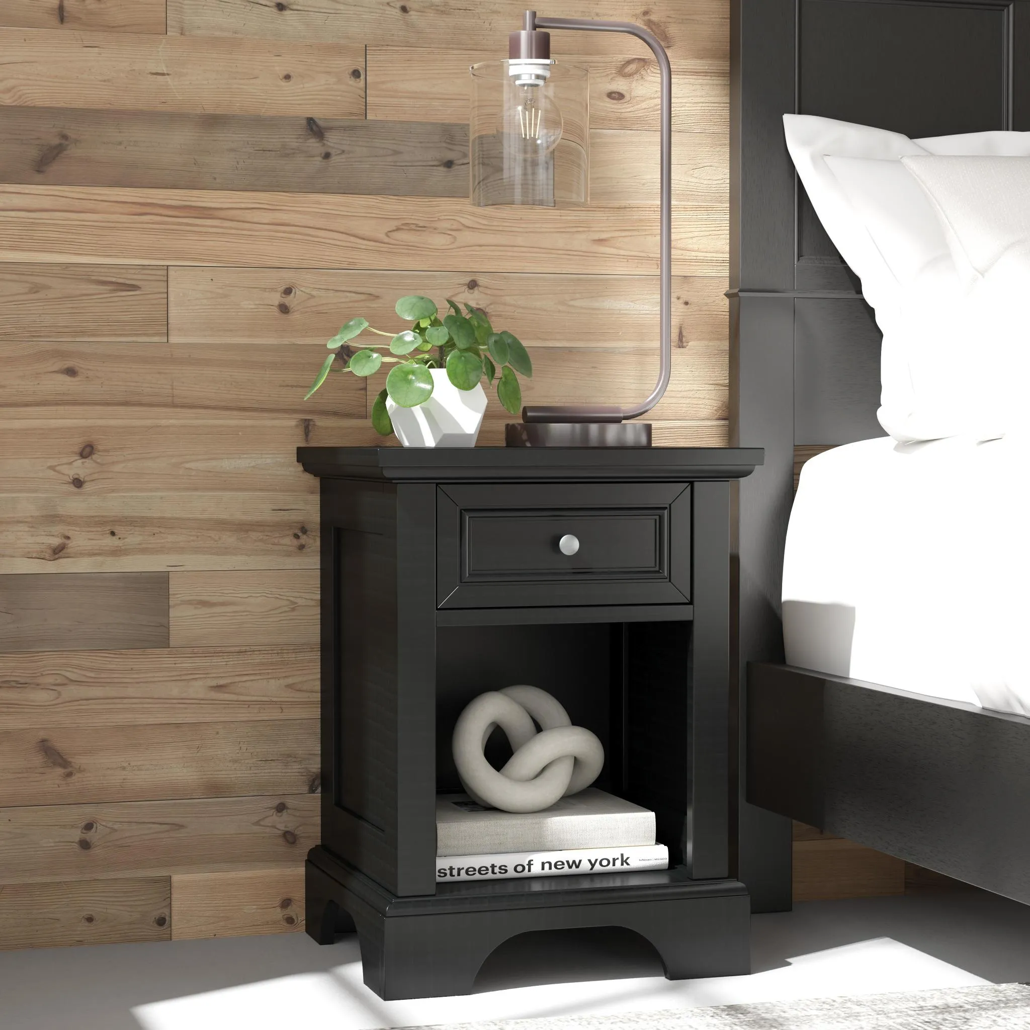 Bedford Black Nightstand