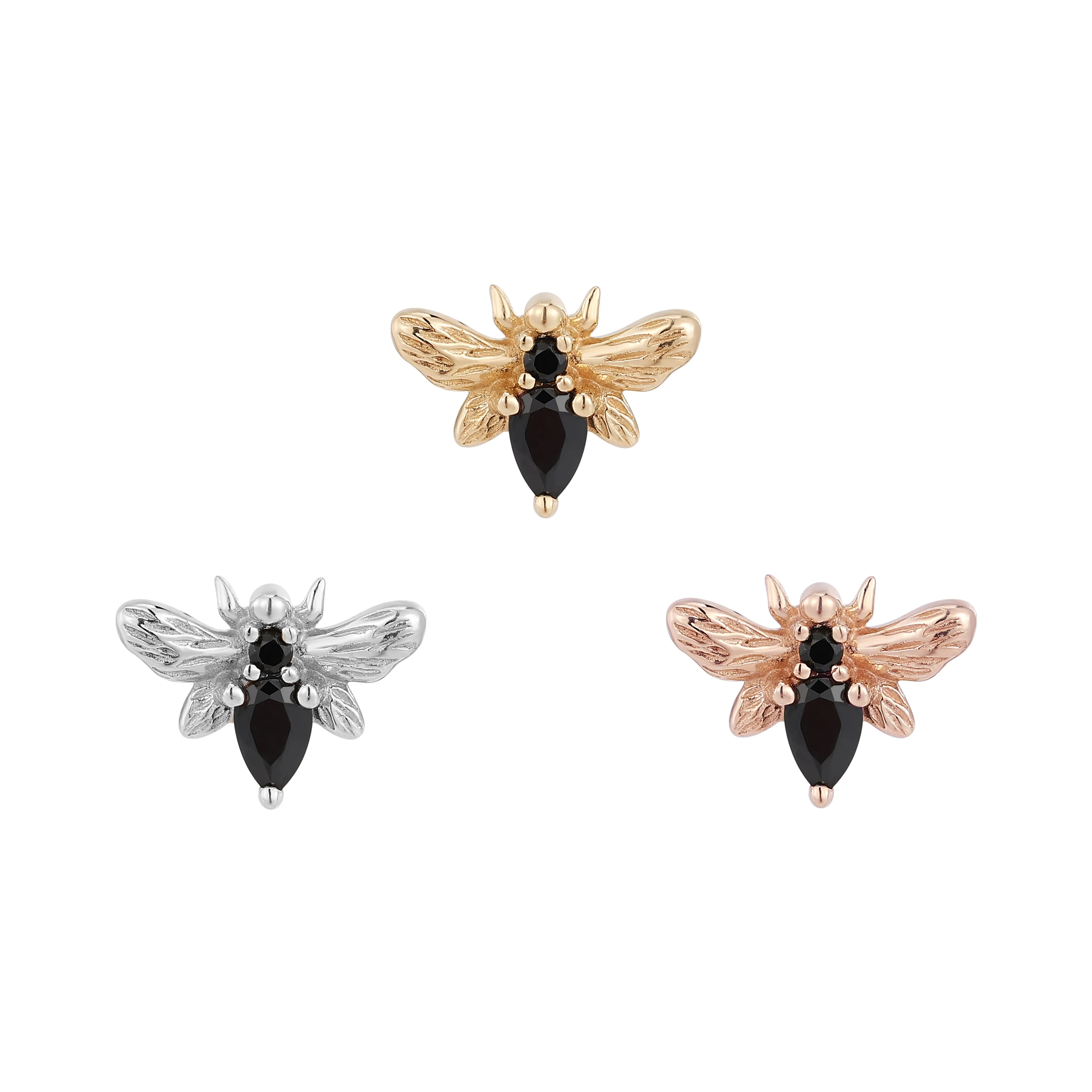 Bee Chic - Black Spinel - Threadless End