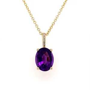 Beeghly & Co. Yellow Gold Amethyst Pendant