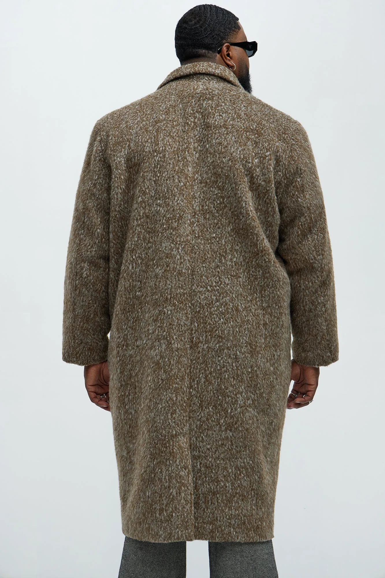 Been A Year Mohair Relaxed Long Coat - Brown