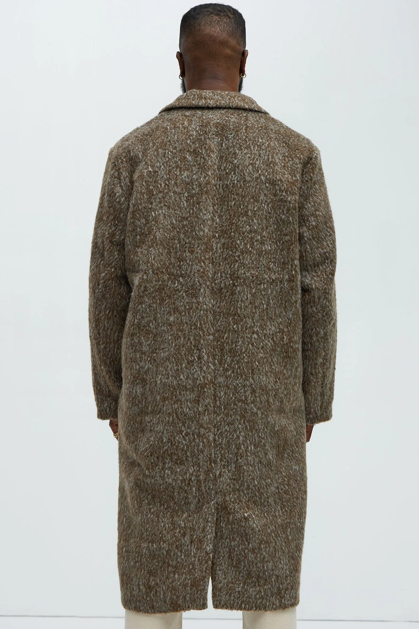 Been A Year Mohair Relaxed Long Coat - Brown