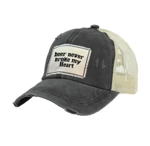 Beer Never Broke My Heart - Vintage Distressed Trucker Adult Hat