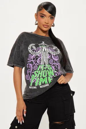 Beetlejuice It's Show Time Washed Tee - Black