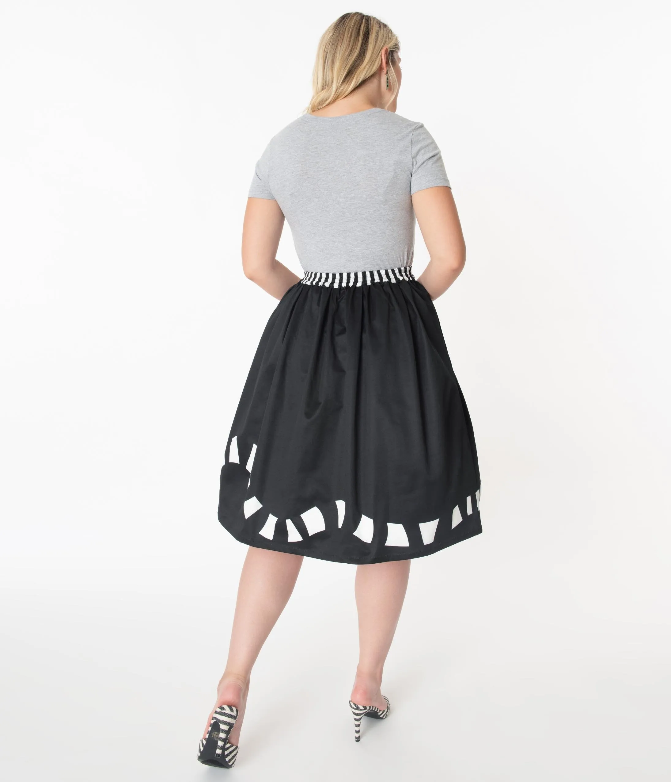 Beetlejuice x Unique Vintage Sandworm Jayne Swing Skirt