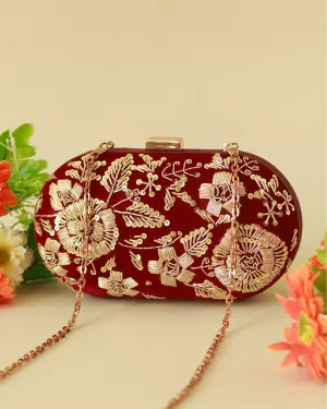 Begum Zardozi Hand Embroidered Clutch