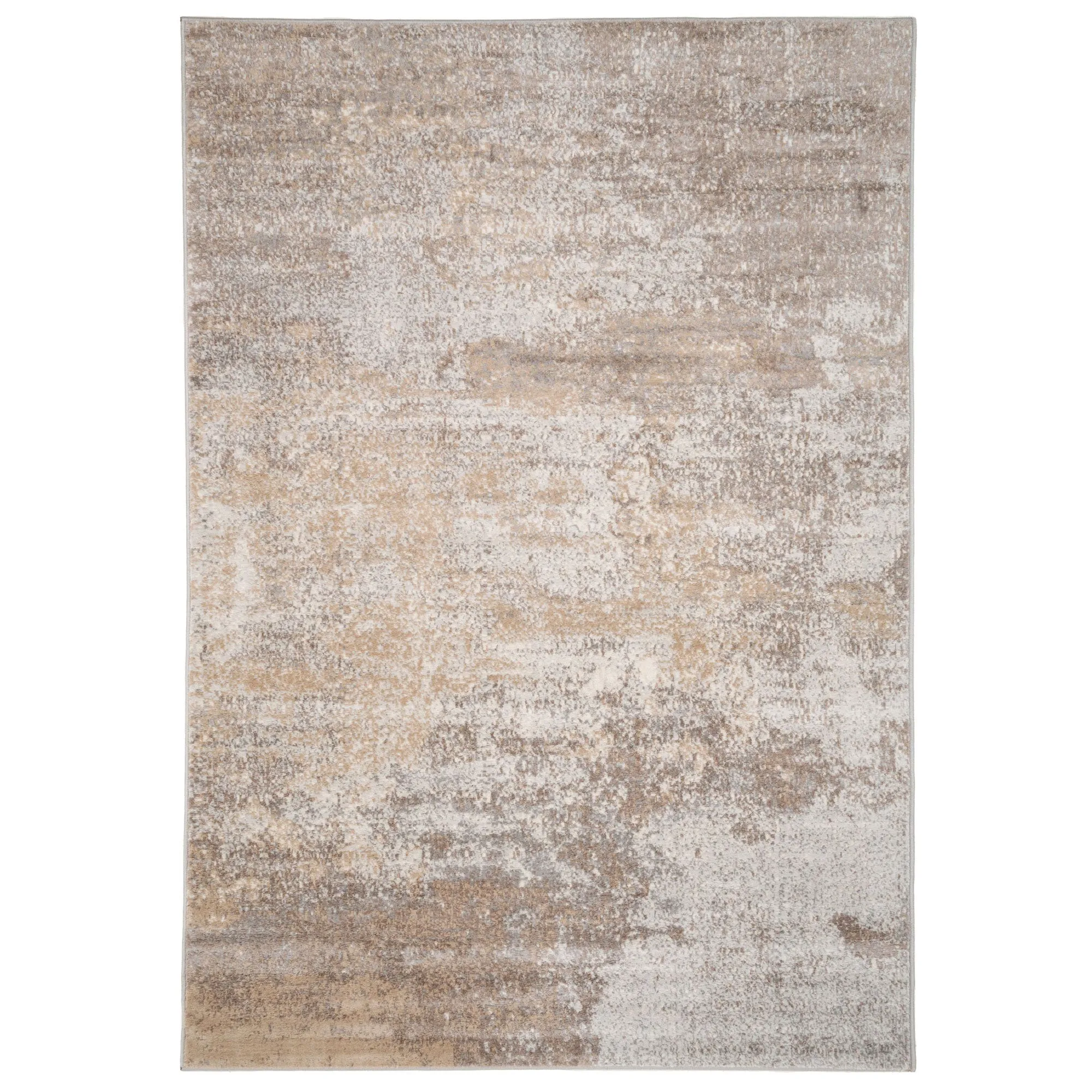 Beige Abstract Area Rug - Mia