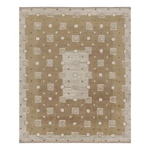 Beige & Grey Transitional Wool Rug - 8'2" x 9'10"