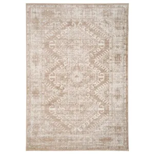 Beige Aztec Living Room Rug