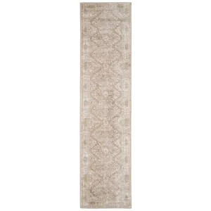 Beige Aztec Runner Rug