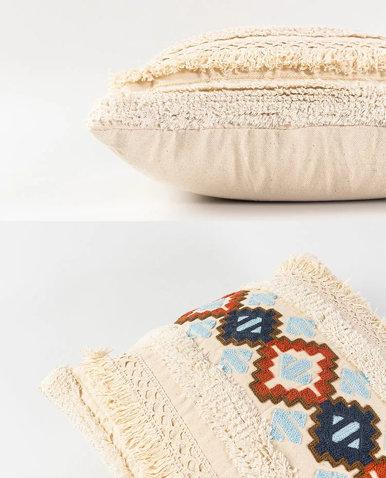 Beige Bohemian Pillow