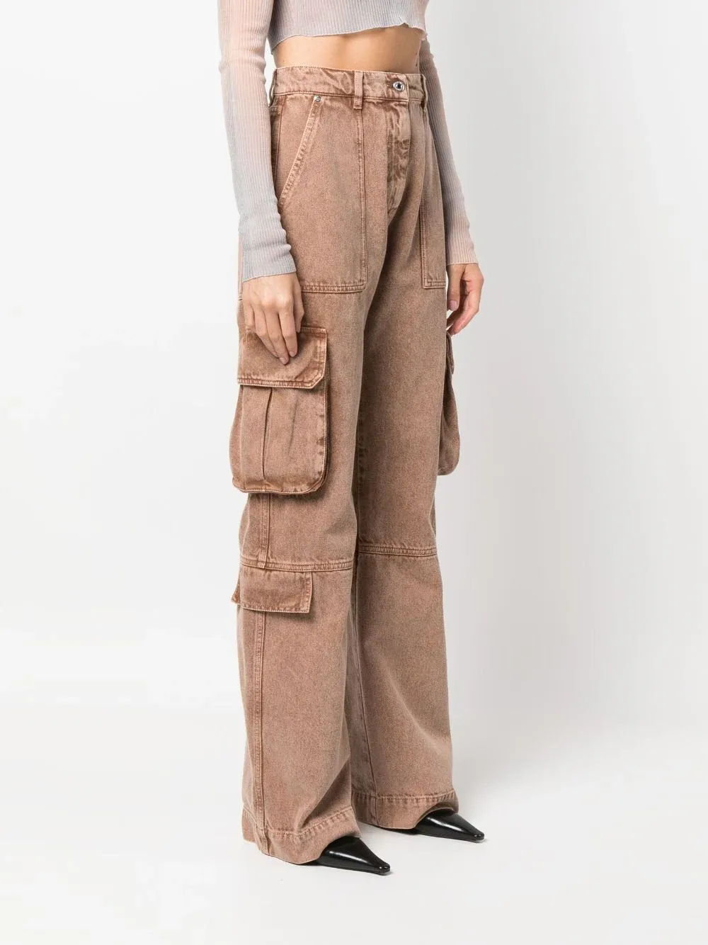 Beige Cargo Pants