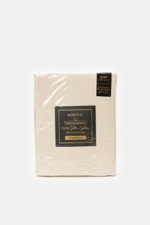 Beige Cotton Fitted Sheet
(Single Size)