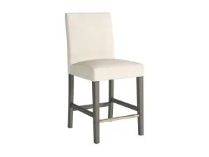 Beige Fabric Counter Height Stool