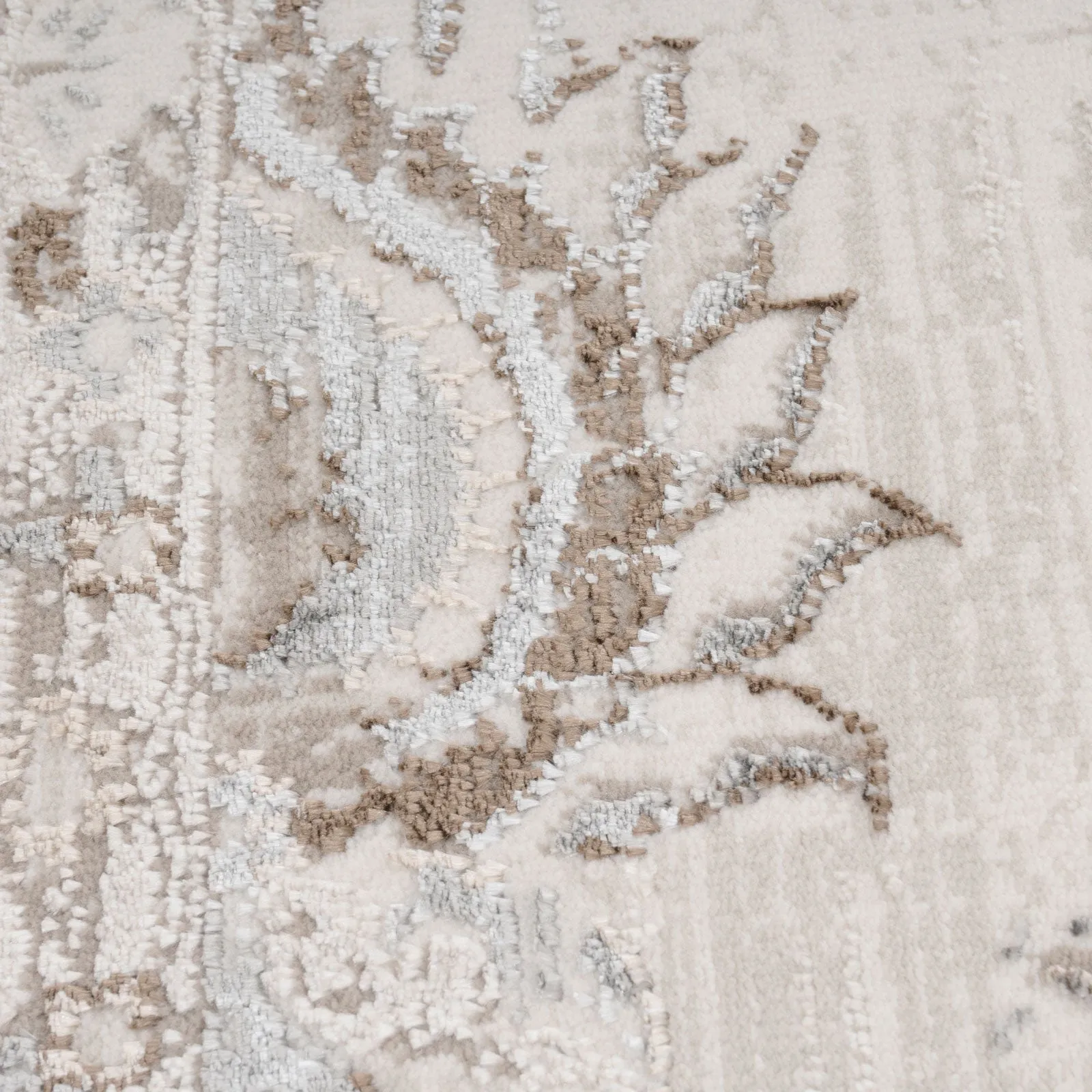 Beige Floral Vine Rug - Lata