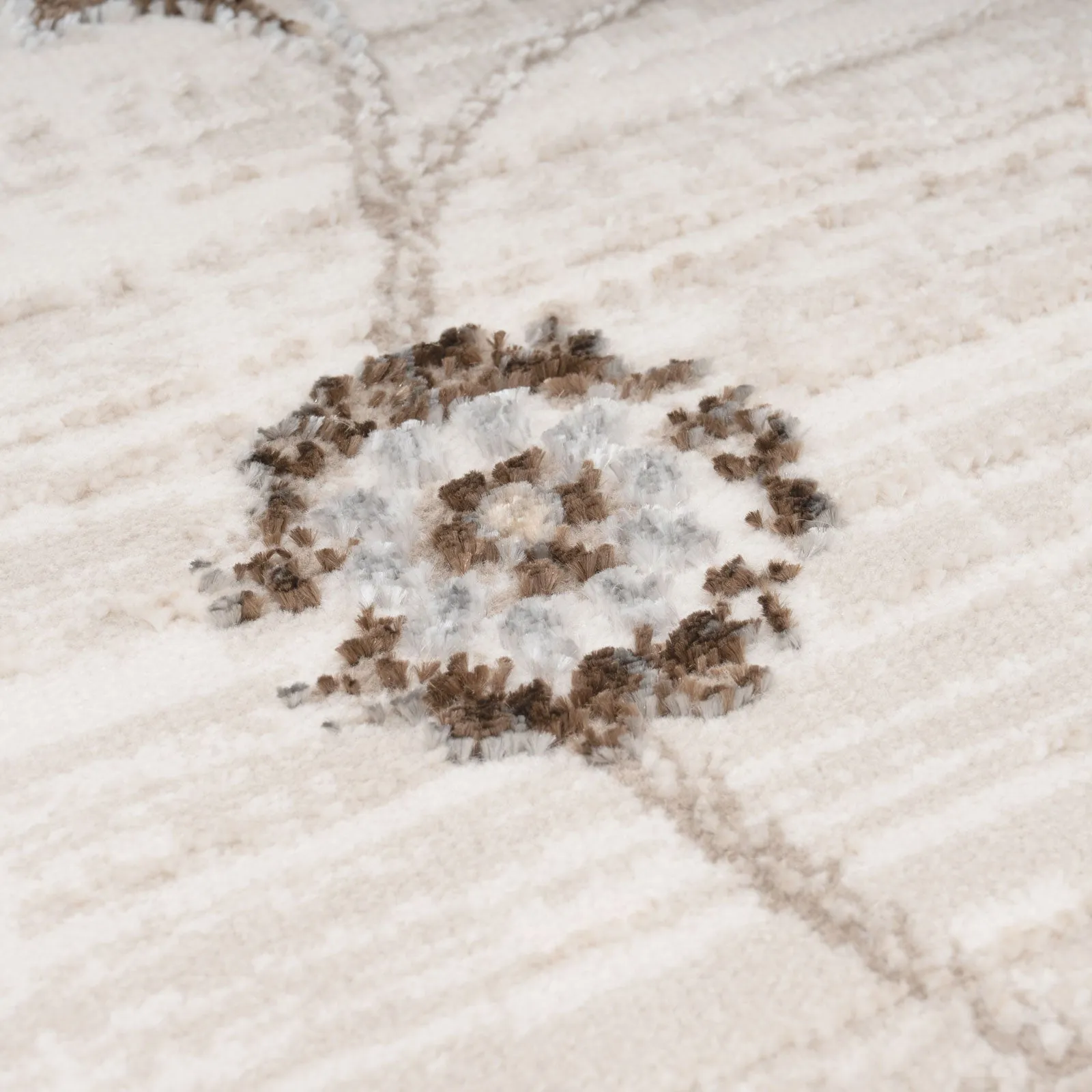 Beige Floral Vine Rug - Lata