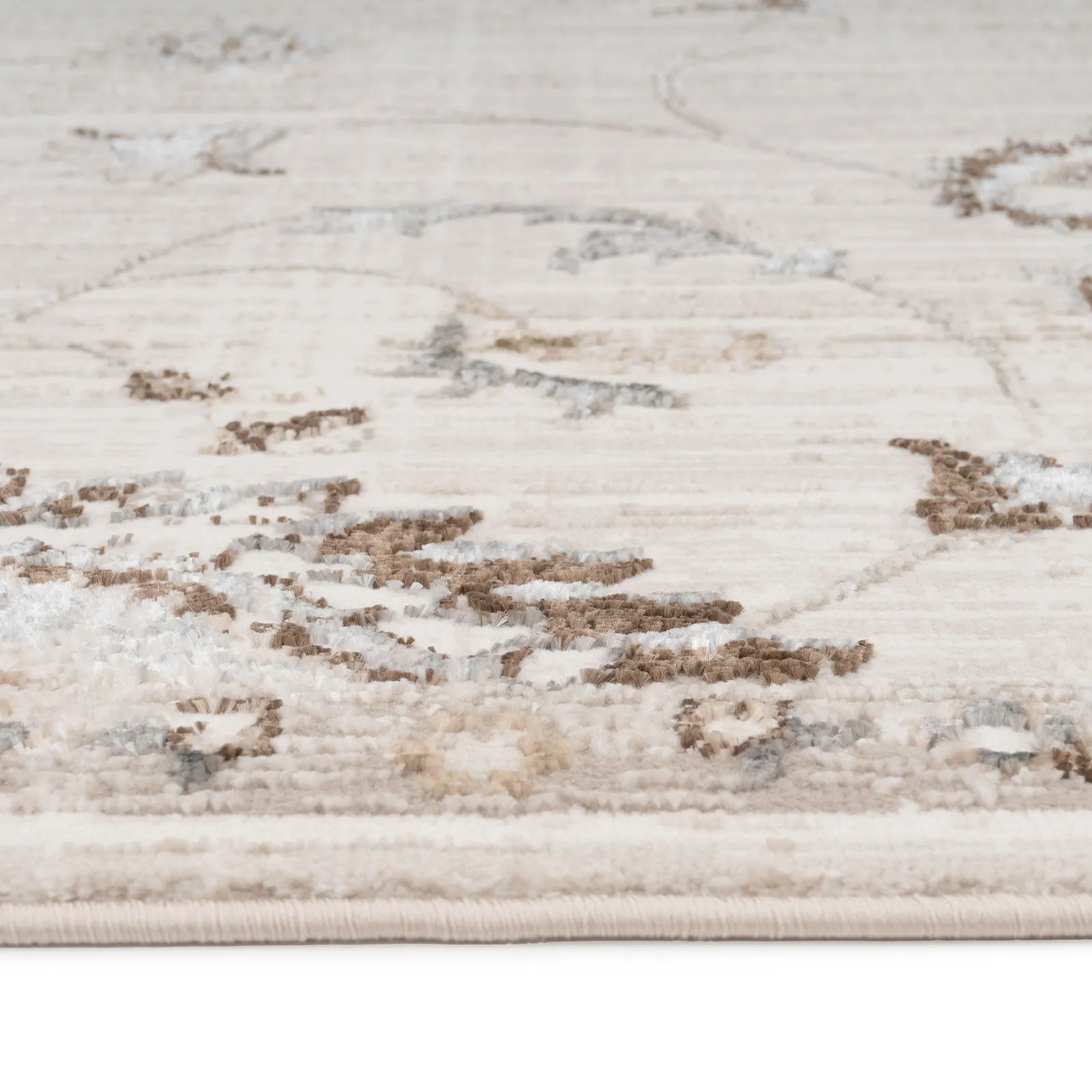 Beige Floral Vine Rug - Lata