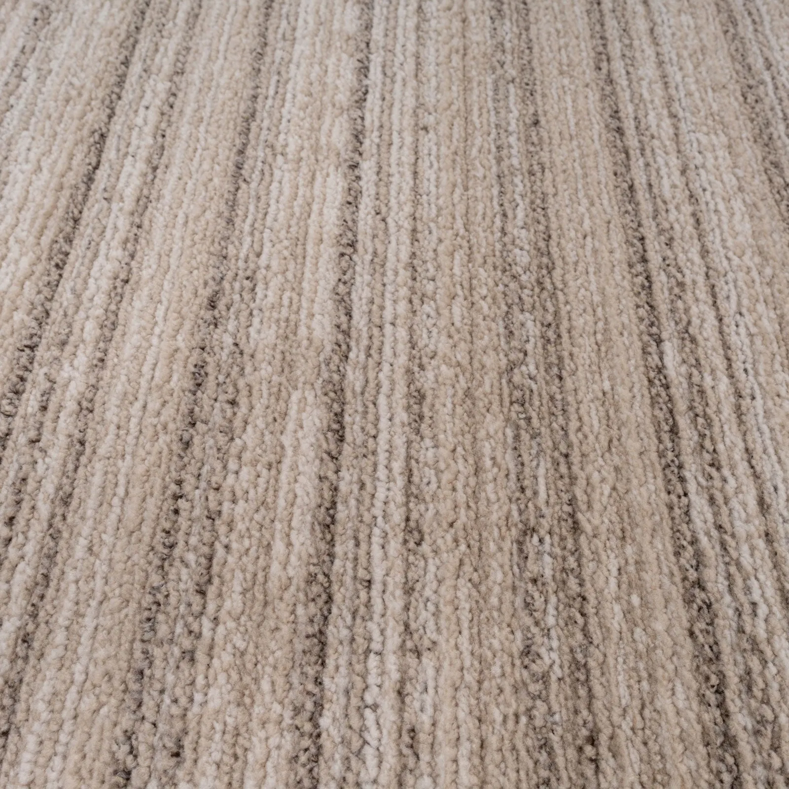 Beige Linear Bordered Runner Rug