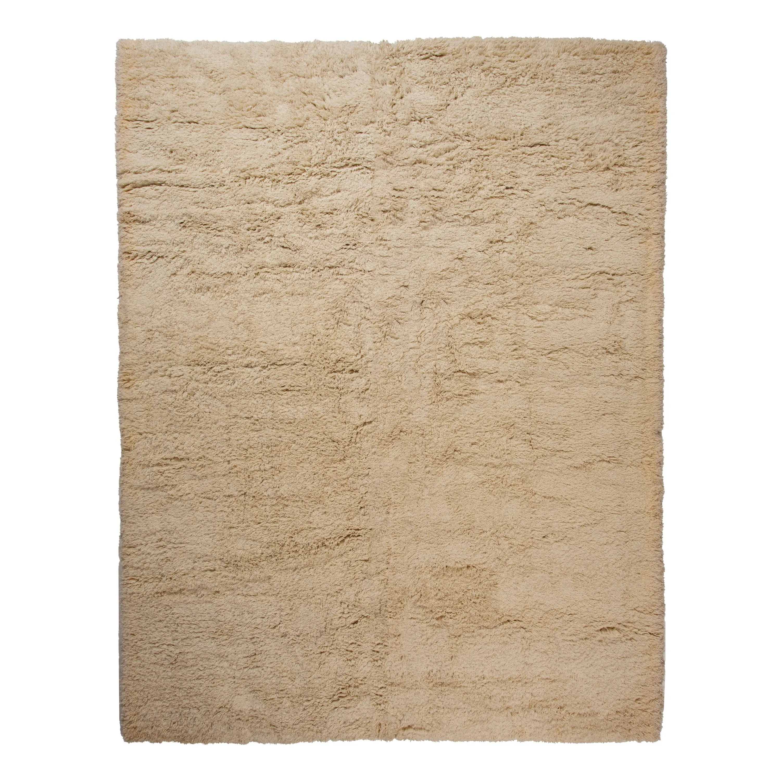 Beige Modern Wool Rug - 12' x 16'