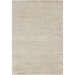 Beige Modern Wool Rug - 6'2" x 9'1"