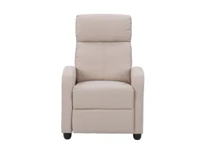 Beige Push Back Recliner