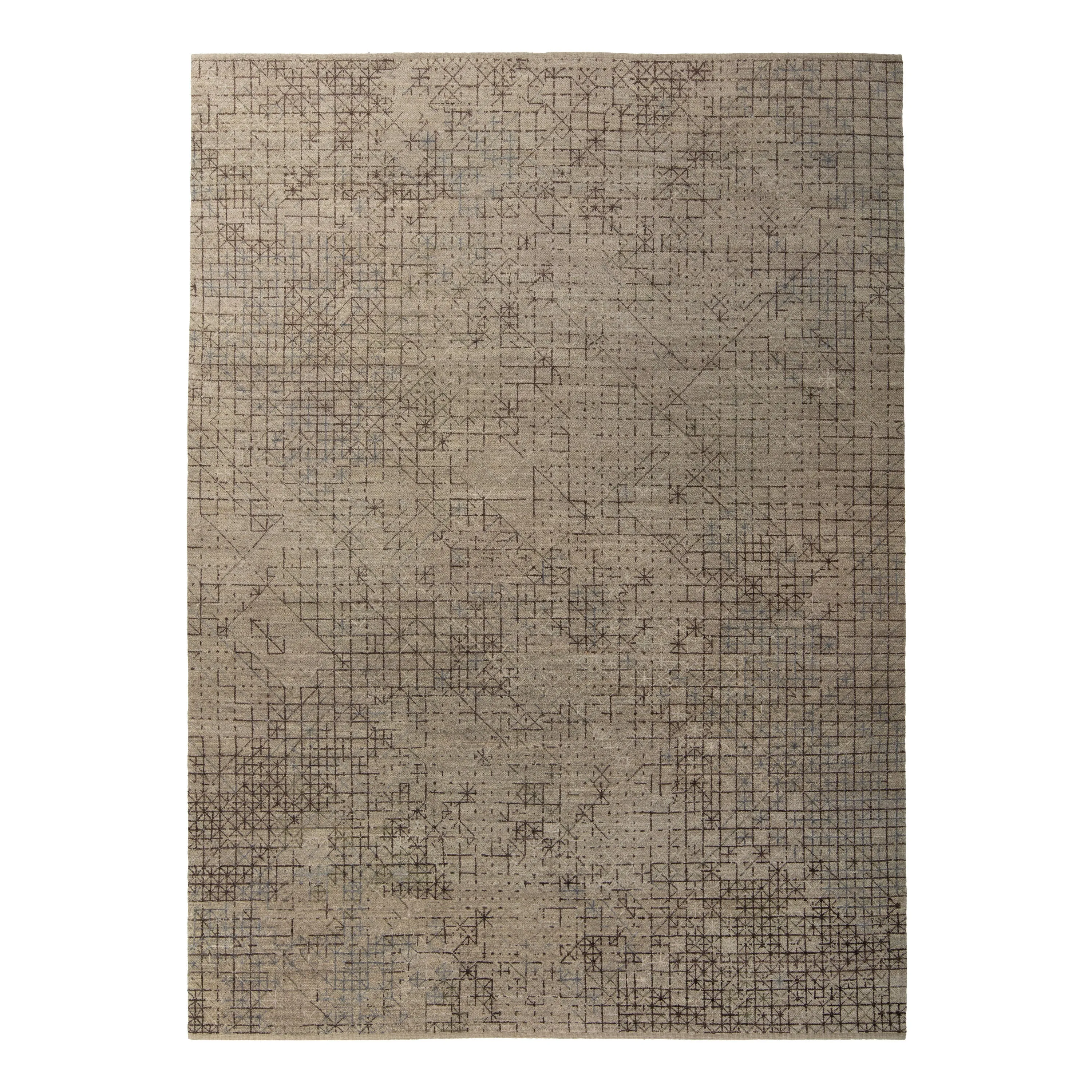 Beige Stelle Contemporary Wool Rug - 8'11" x 12'3"