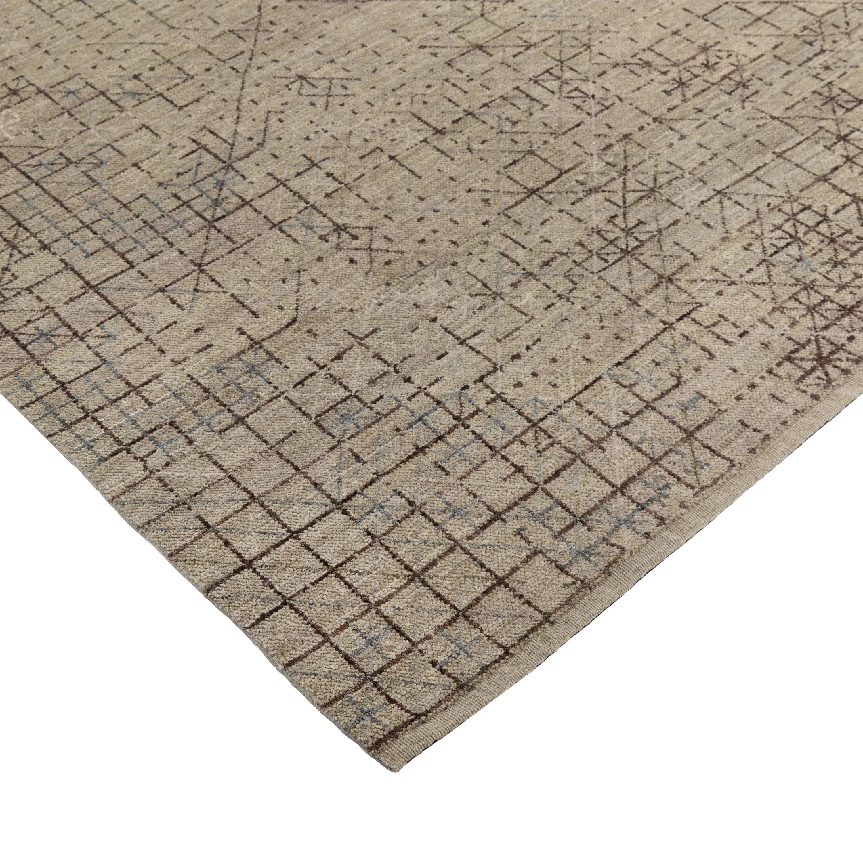 Beige Stelle Contemporary Wool Rug - 8'11" x 12'3"