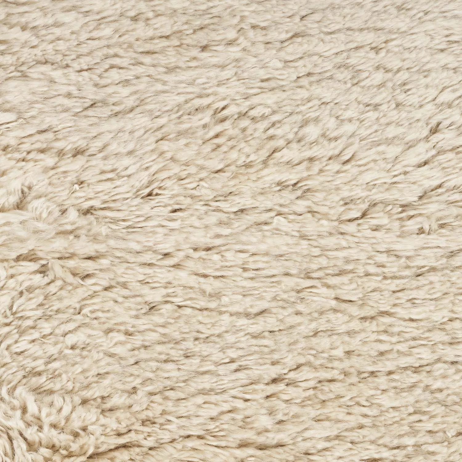 Beige Textured Wool Rug - 6' x 9'