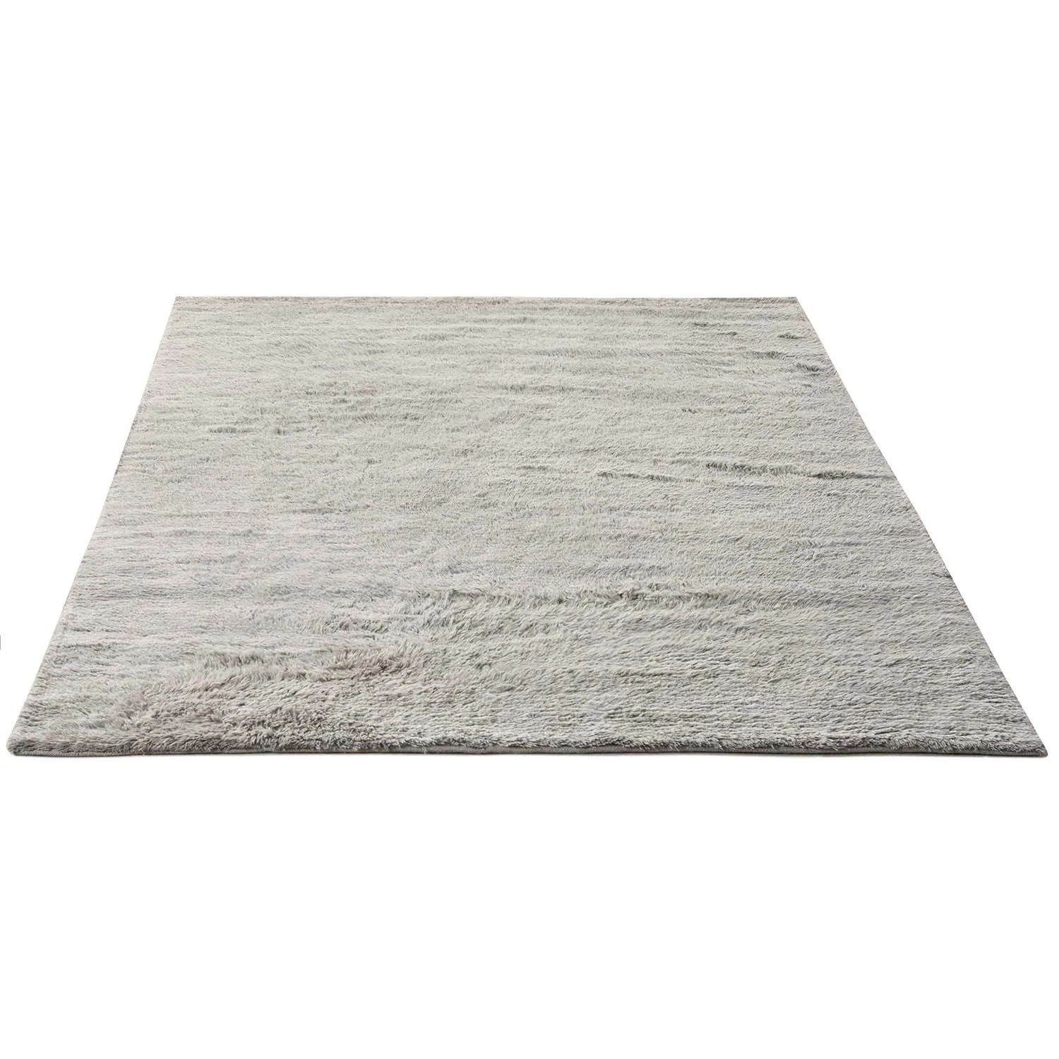 Beige Textured Wool Rug - 6'1" x 9'