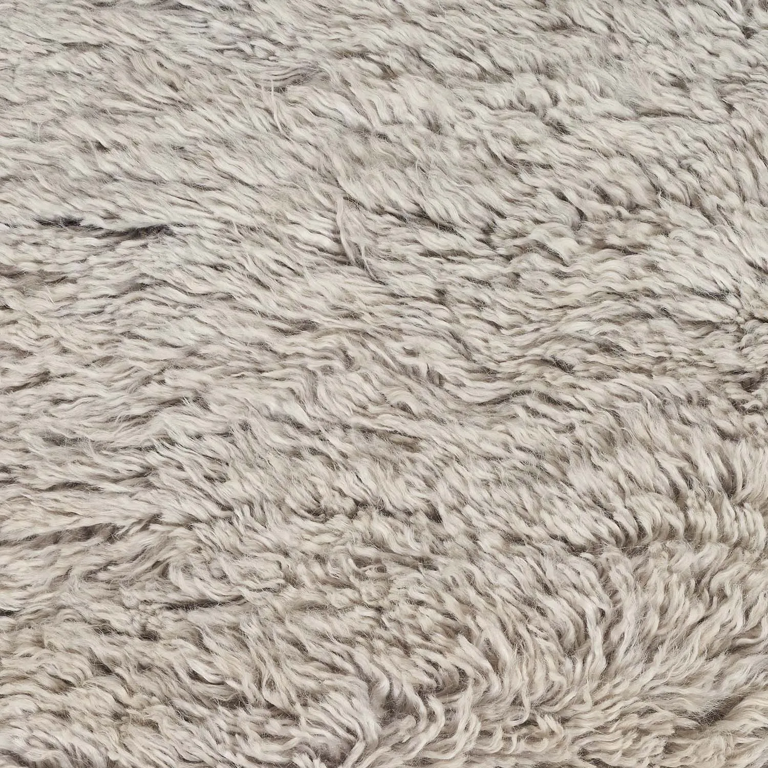 Beige Textured Wool Rug - 6'1" x 9'