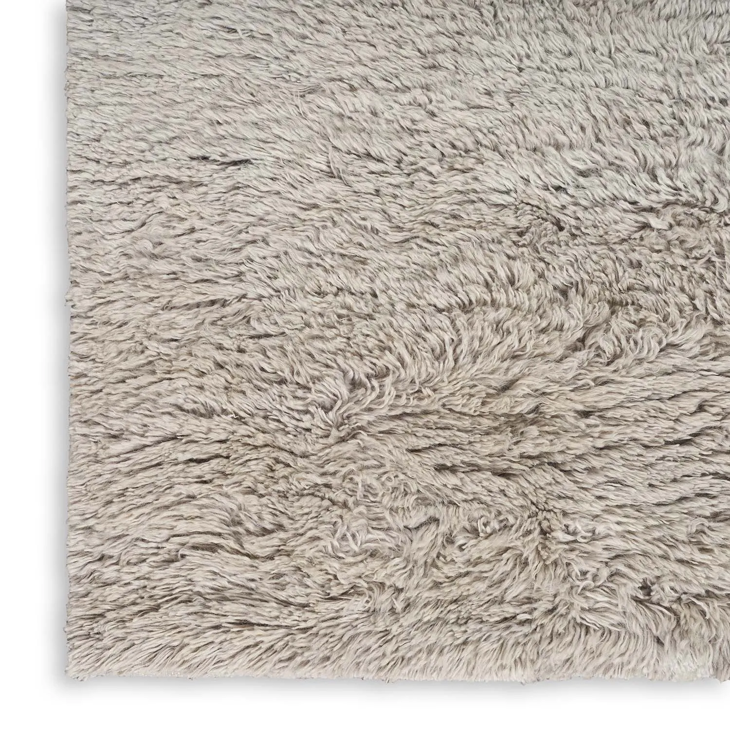 Beige Textured Wool Rug - 9'3" x 12'1"