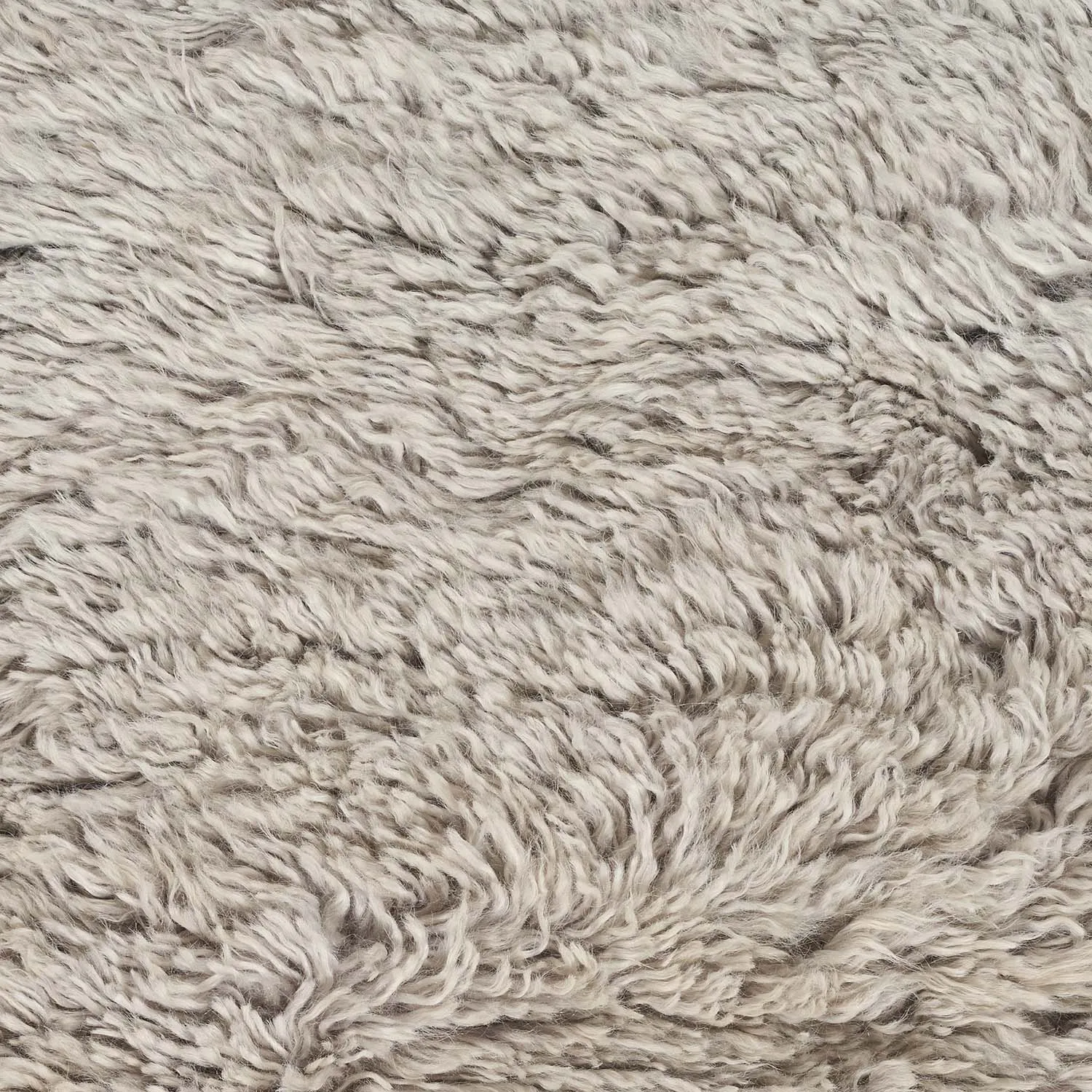 Beige Textured Wool Rug - 9'3" x 12'1"