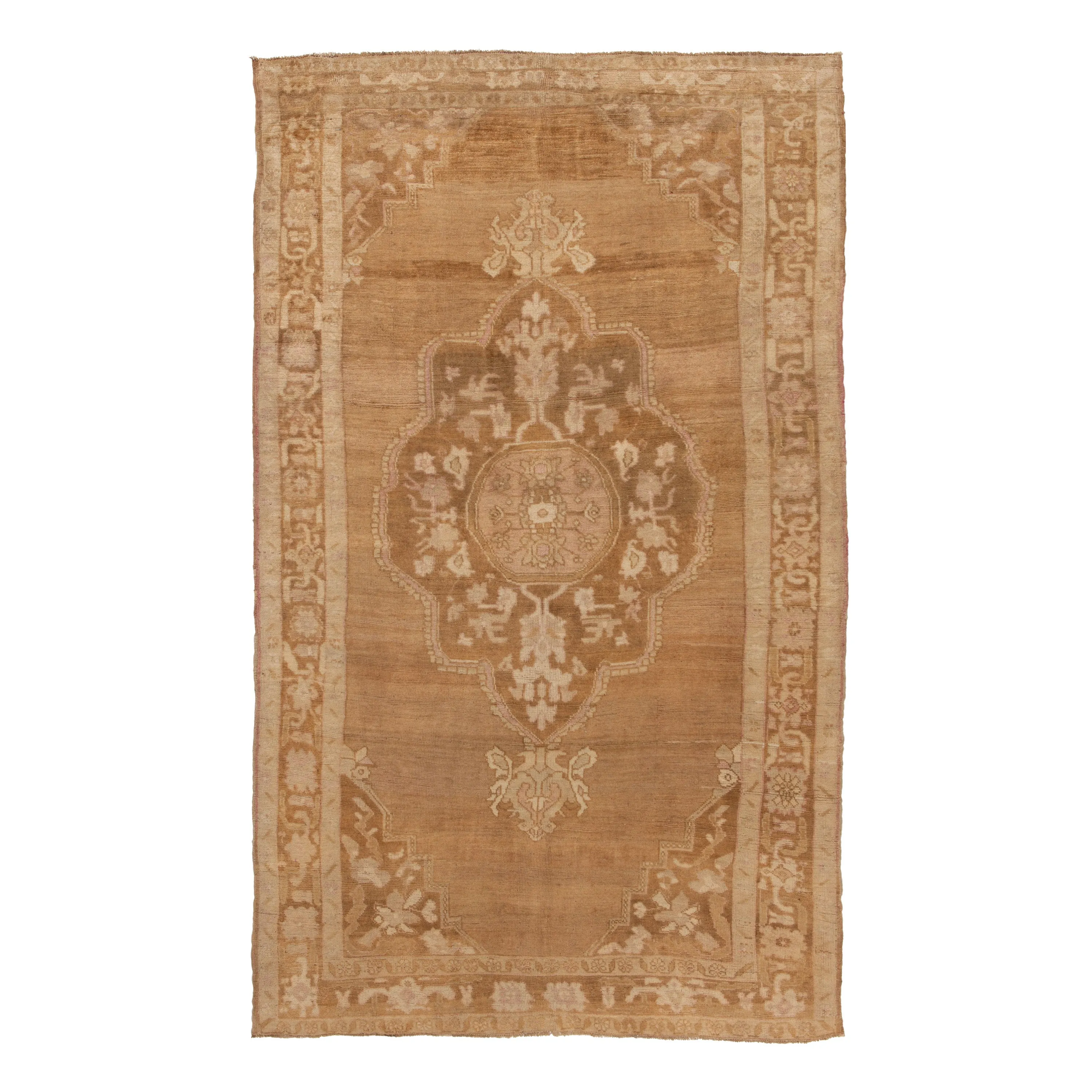 Beige Traditional Wool Rug - 6'1" x 12'3"