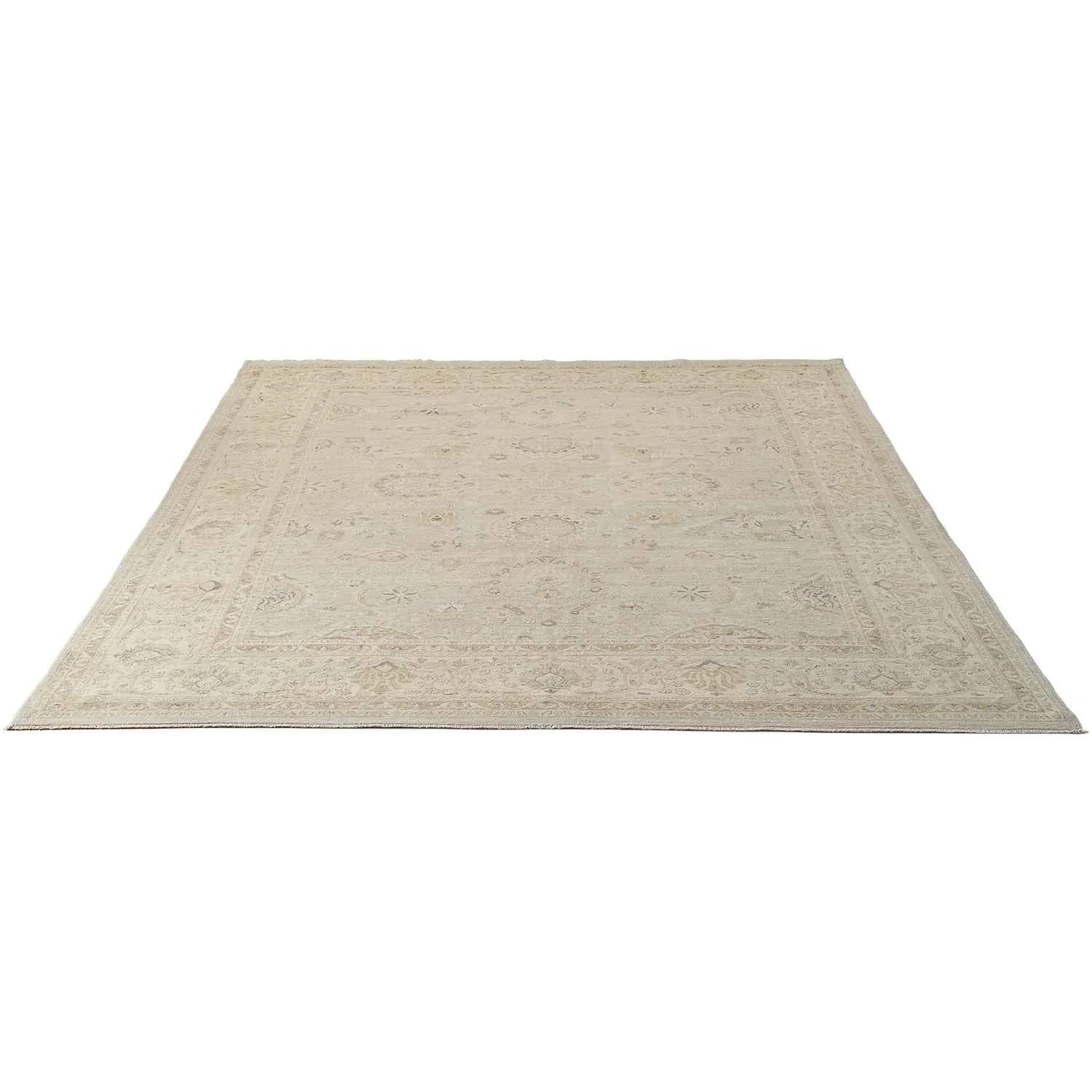 Beige Traditional Wool Rug - 8'6" x 11'11"