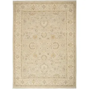 Beige Traditional Wool Rug - 8'6" x 11'11"