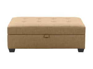 Beige Tufted Storage Bench