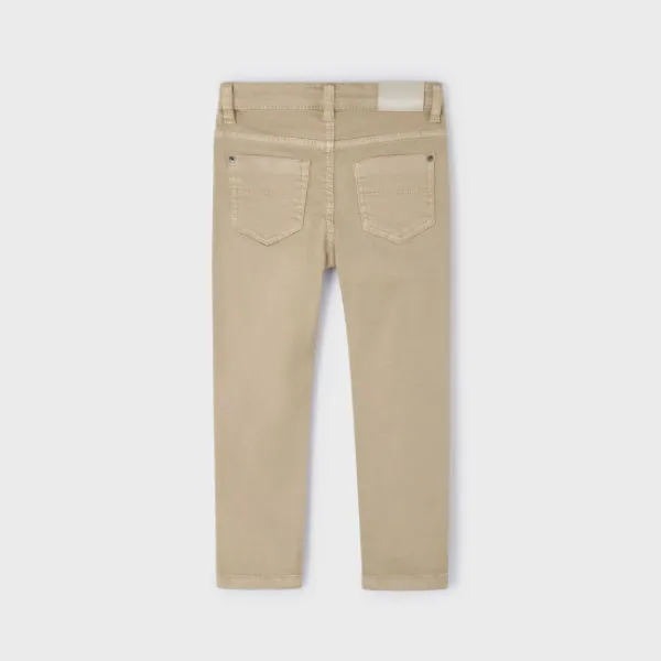 BEIGE TWILL SKINNY FIT TROUSER FOR BOYS